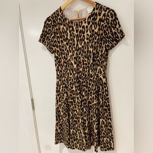 Kate Spade Leopard Print Short Sleeve Fit-and-Flare Dress – Chic, and Timeless